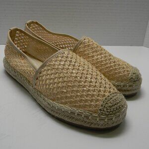 Top Moda Espadrilles Natural Flat Size 6.5 Chrom NWOT